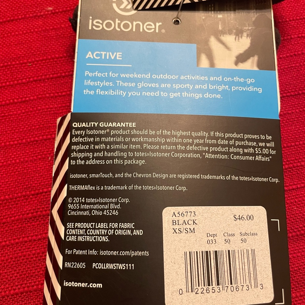 Isotoner Black Women's SmartTouch Gloves - Picture 2 of 5